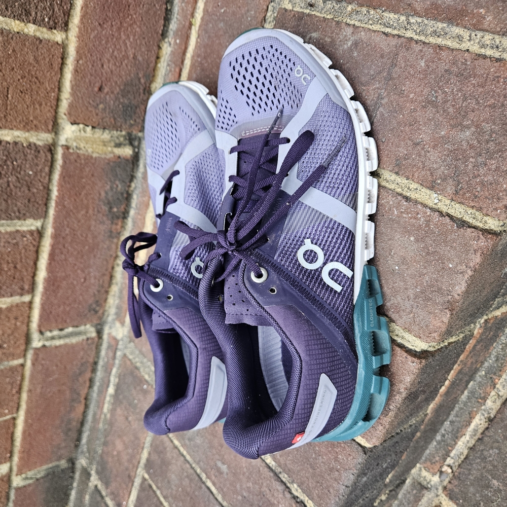 On Running Women's Shoes in Purple and Teal